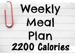 2200 Calorie Diet Chart