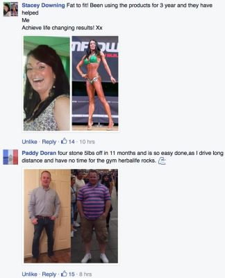 Herbalife product results